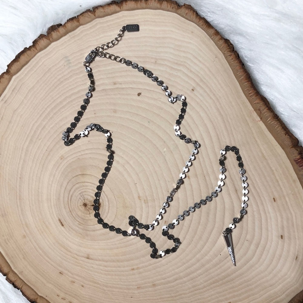 NEW Free People Cold Desert Metal Bolo Silver - Picture 3 of 8